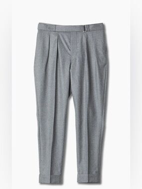 OFFICINE GENERALE PIERRE PANTS ITALIAN WORSTED WOOL MID GREY 48